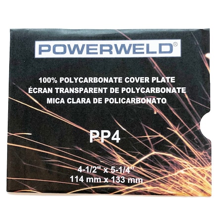 Powerweld Clear Polycarbonate Cover Lens, 4-1/2" x 5-1/4" PP4